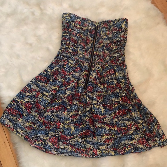 Parker Floral Silk Strapless Mini Dress - Picture 5 of 7